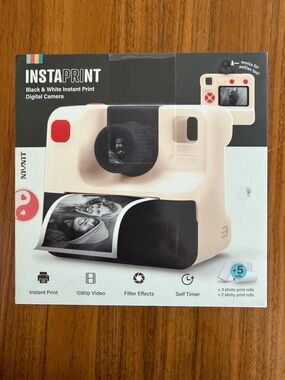 New in box MVMT INSTA Print Black & White Instant Print Digital Camera